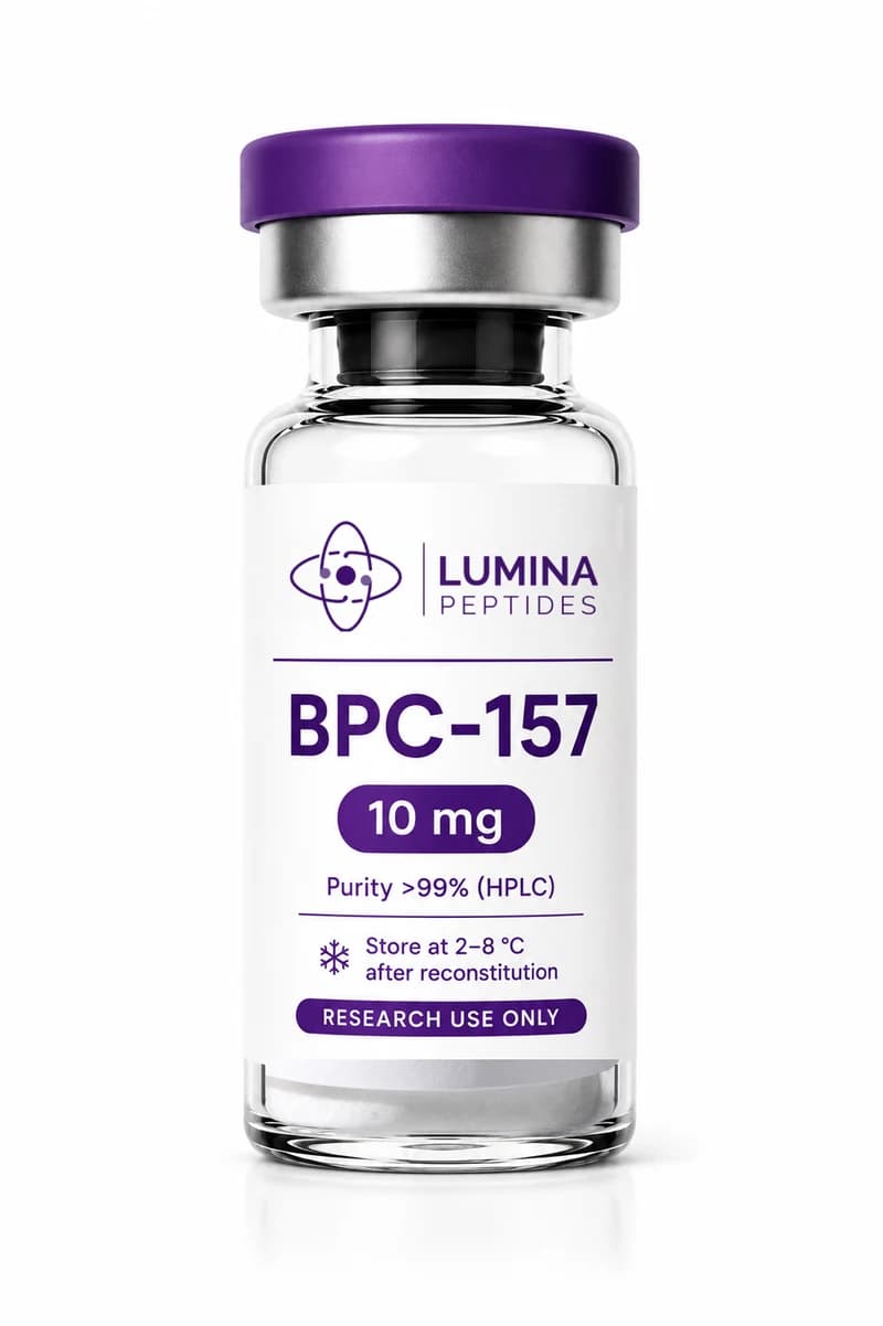 Lumina Peptides BPC-157 10 mg vial, research use only